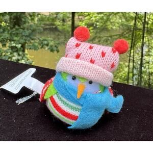 Wondershop Featherly Friends Fabric Bird BRIGHT Christmas Ornament
